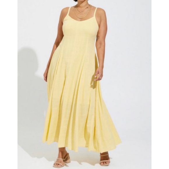 🆕 Maxi Cotton Textured Trapeze Dress 2 2X 18 20 NWT Torrid New! - Picture 1 of 5